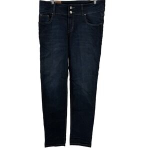 Give Me Five Women Dark Wash Rhinestone Back Pocket Slim Jeans Size 14